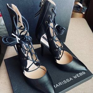 MARISSA WEBB Leather Lace-Up Pumps